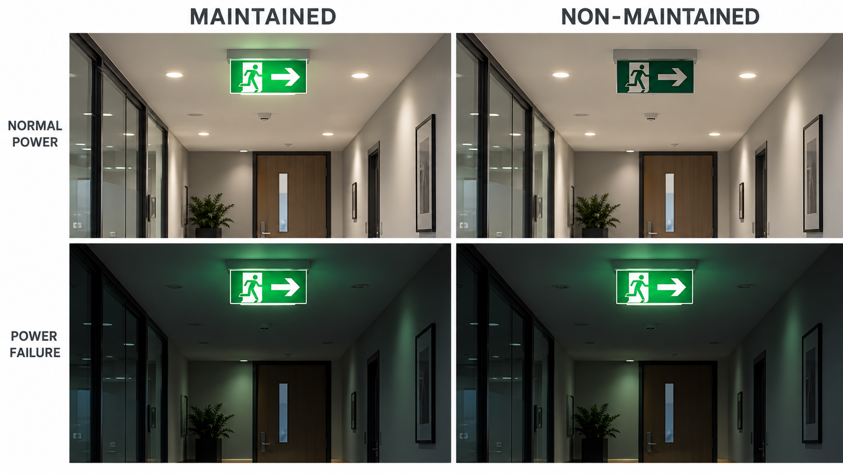 Maintained vs Non-Maintained Exit Signs: Key Differences